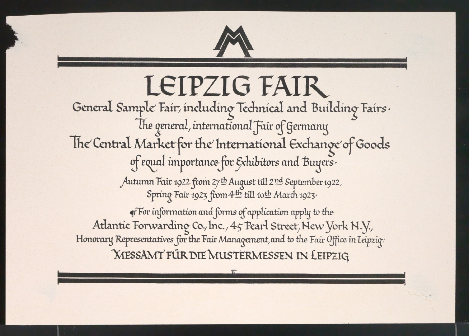 Probedrucke für Anzeigen Leipziger Messe — Blatt 51