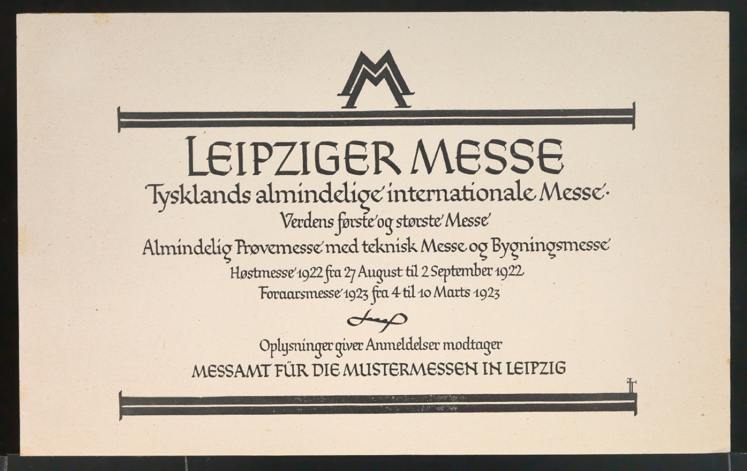 Probedrucke für Anzeigen Leipziger Messe — Blatt 55