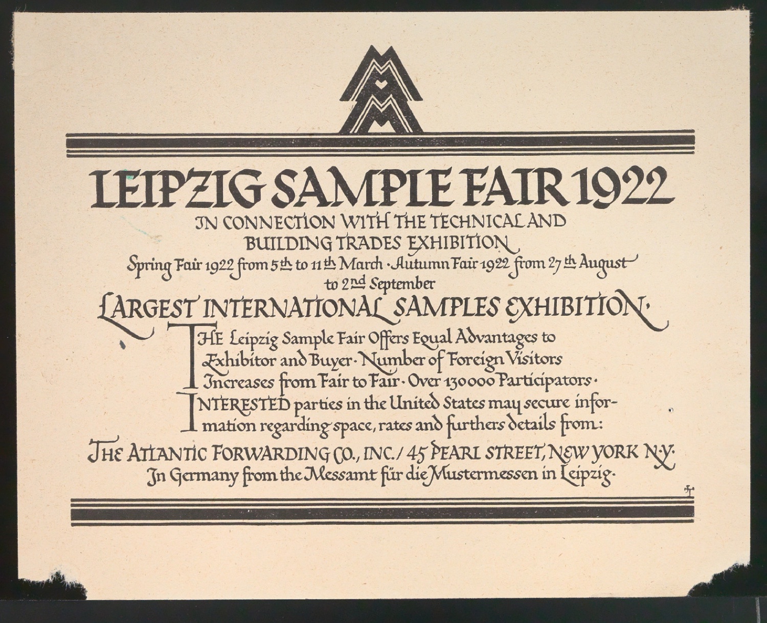 Probedrucke für Anzeigen Leipziger Messe — Blatt 63