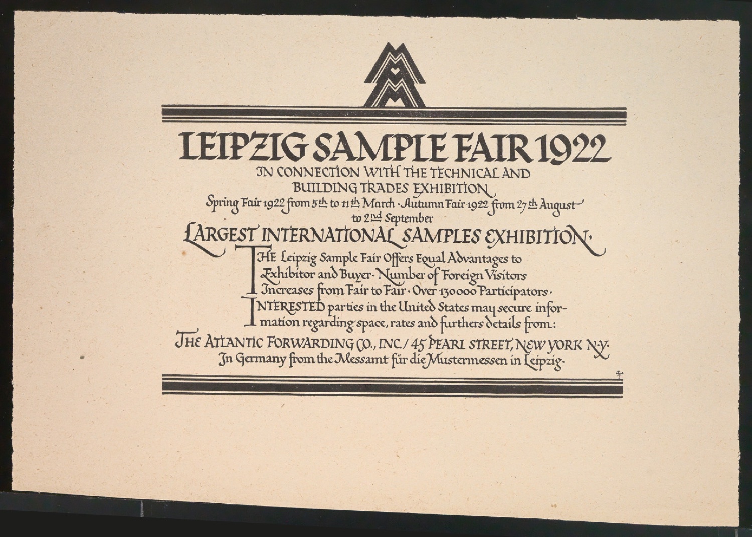 Probedrucke für Anzeigen Leipziger Messe — Blatt 65
