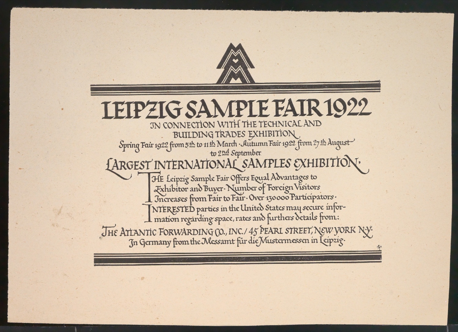 Probedrucke für Anzeigen Leipziger Messe — Blatt 73