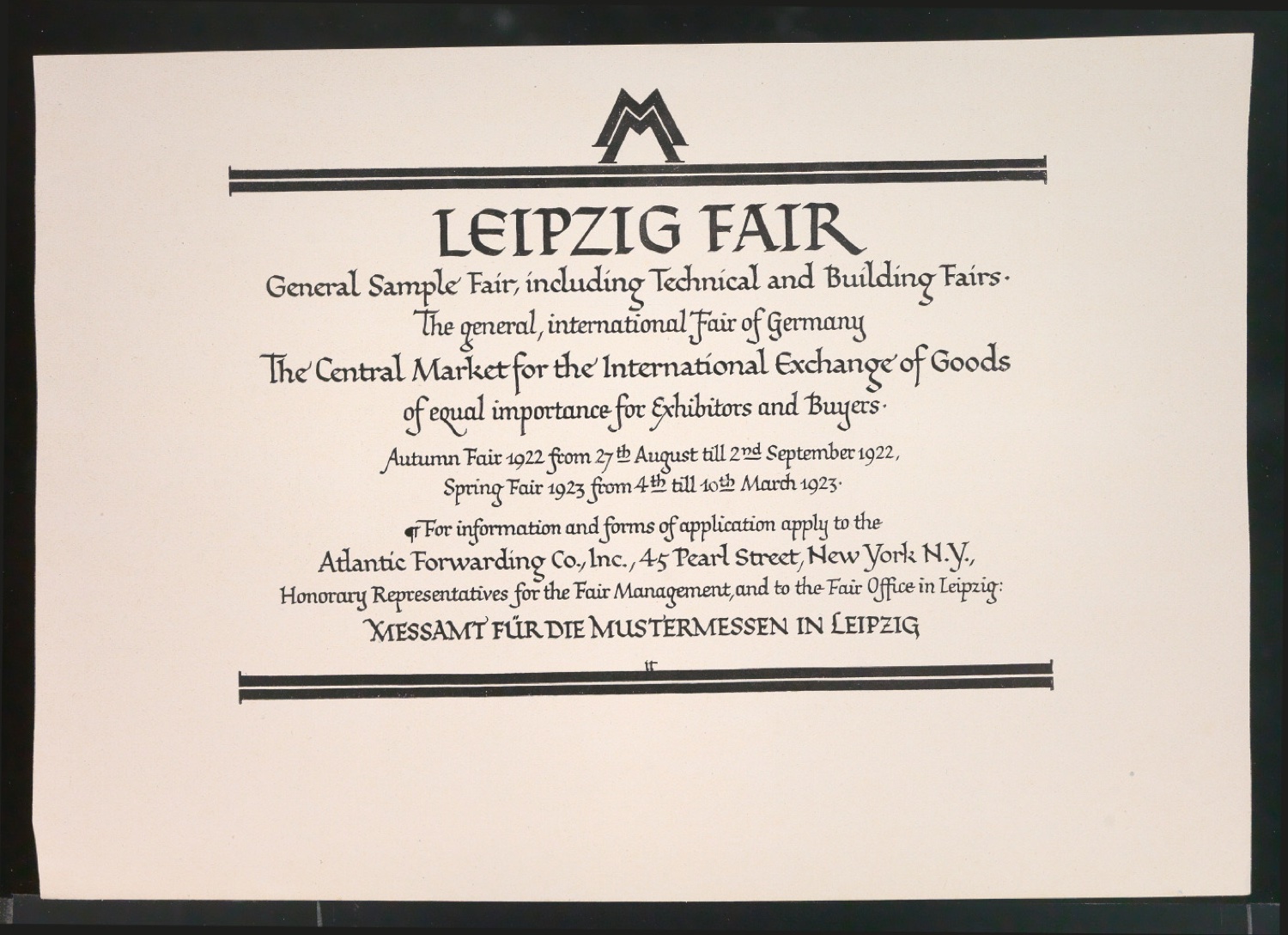 Probedrucke für Anzeigen Leipziger Messe — Blatt 75