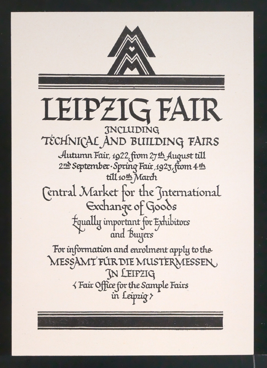 Probedrucke für Anzeigen Leipziger Messe — Blatt 79