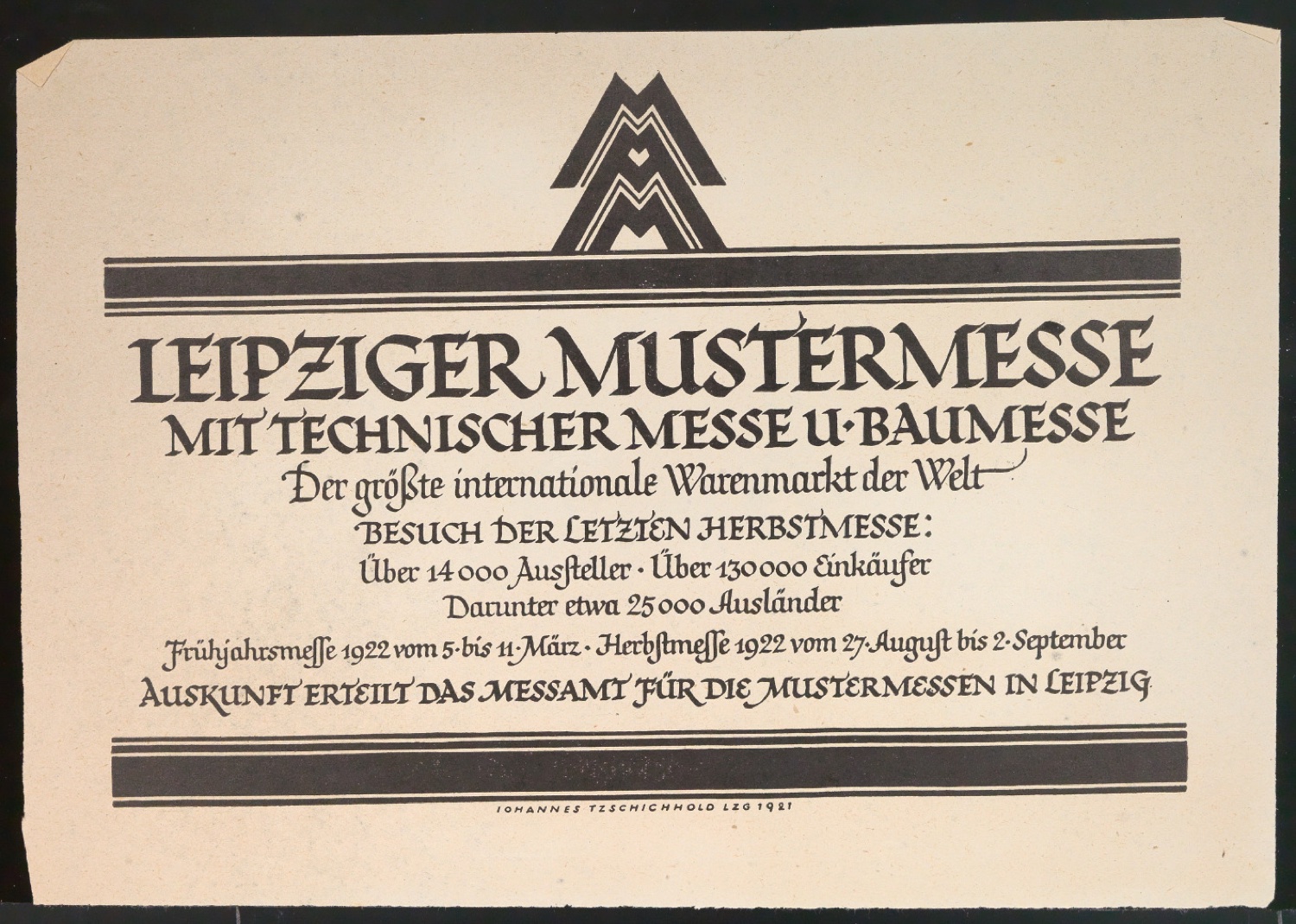 Probedrucke für Anzeigen Leipziger Messe — Blatt 97