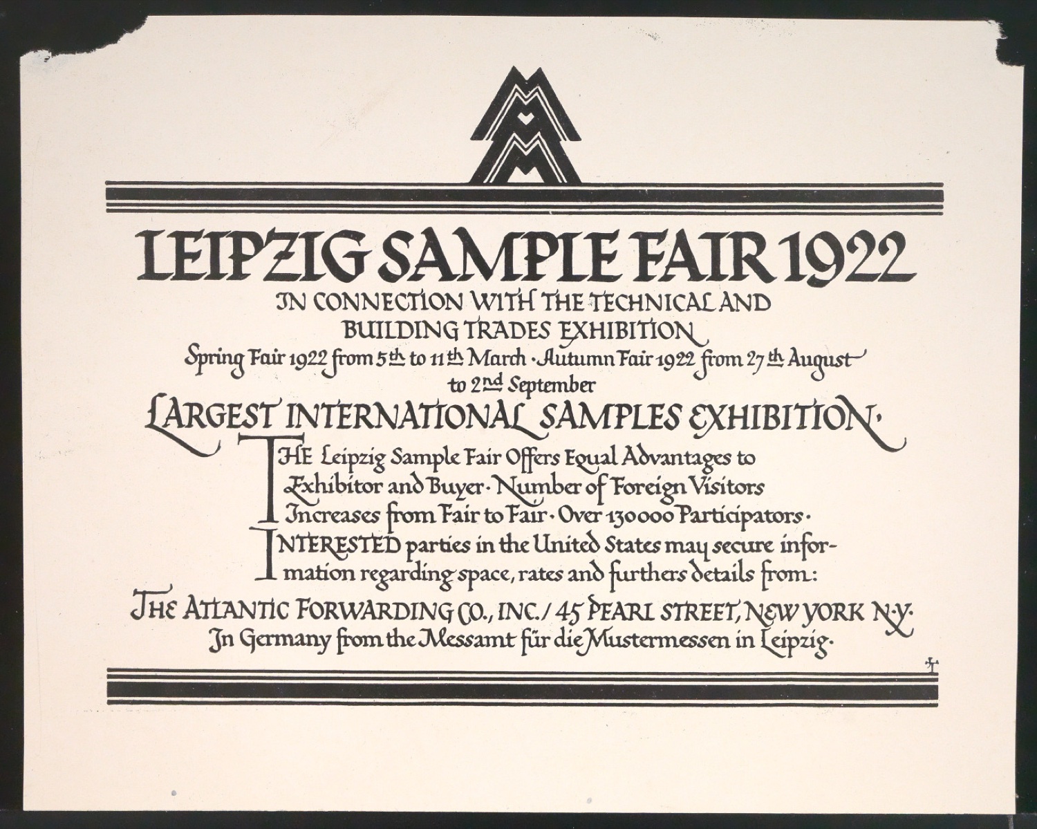 Probedrucke für Anzeigen Leipziger Messe — Blatt 99