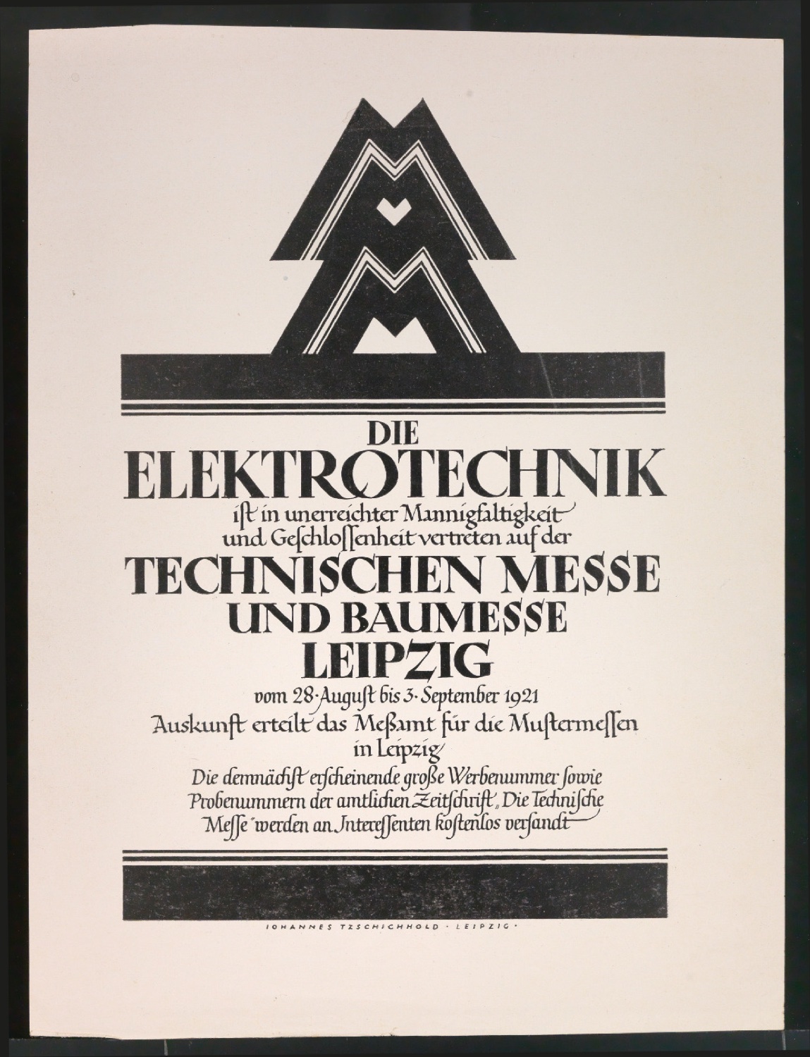 Probedrucke für Anzeigen Leipziger Messe — Blatt 109