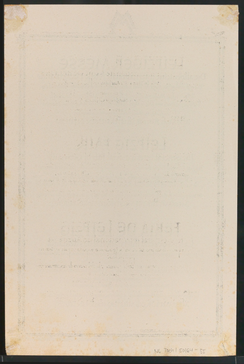 Probedrucke für Anzeigen Leipziger Messe — Blatt 114