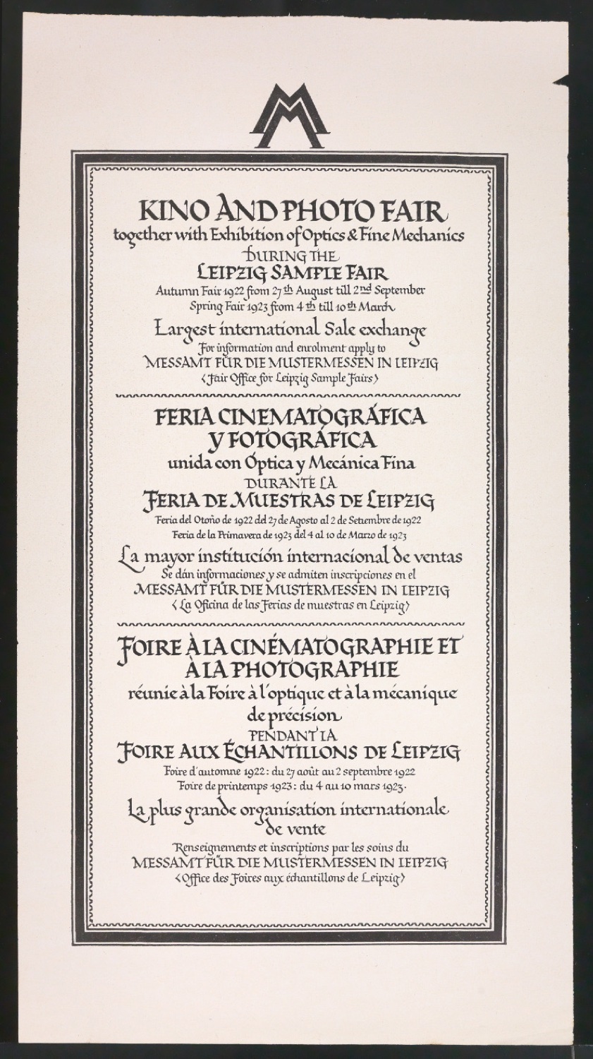 Probedrucke für Anzeigen Leipziger Messe — Blatt 121