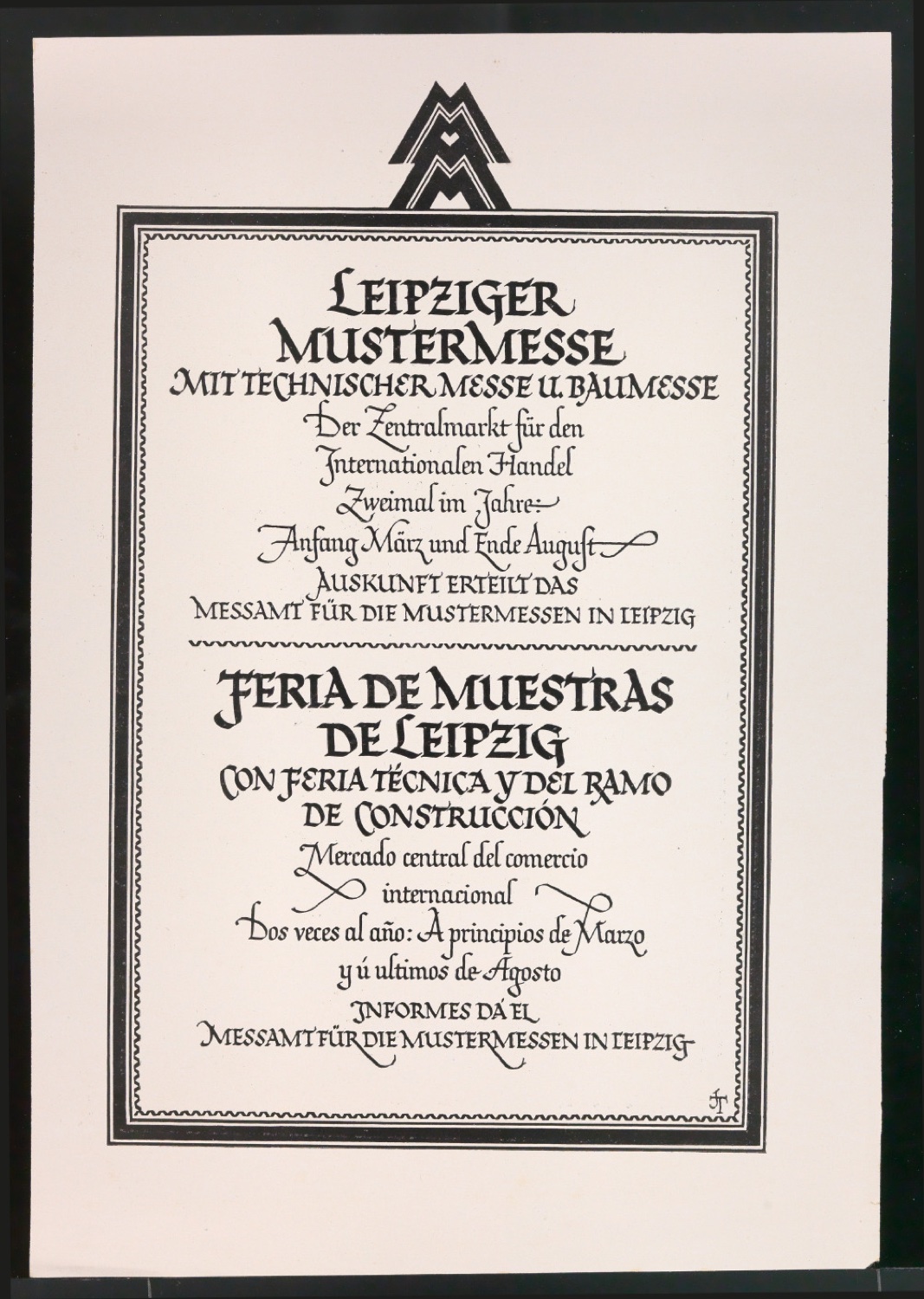 Probedrucke für Anzeigen Leipziger Messe — Blatt 127