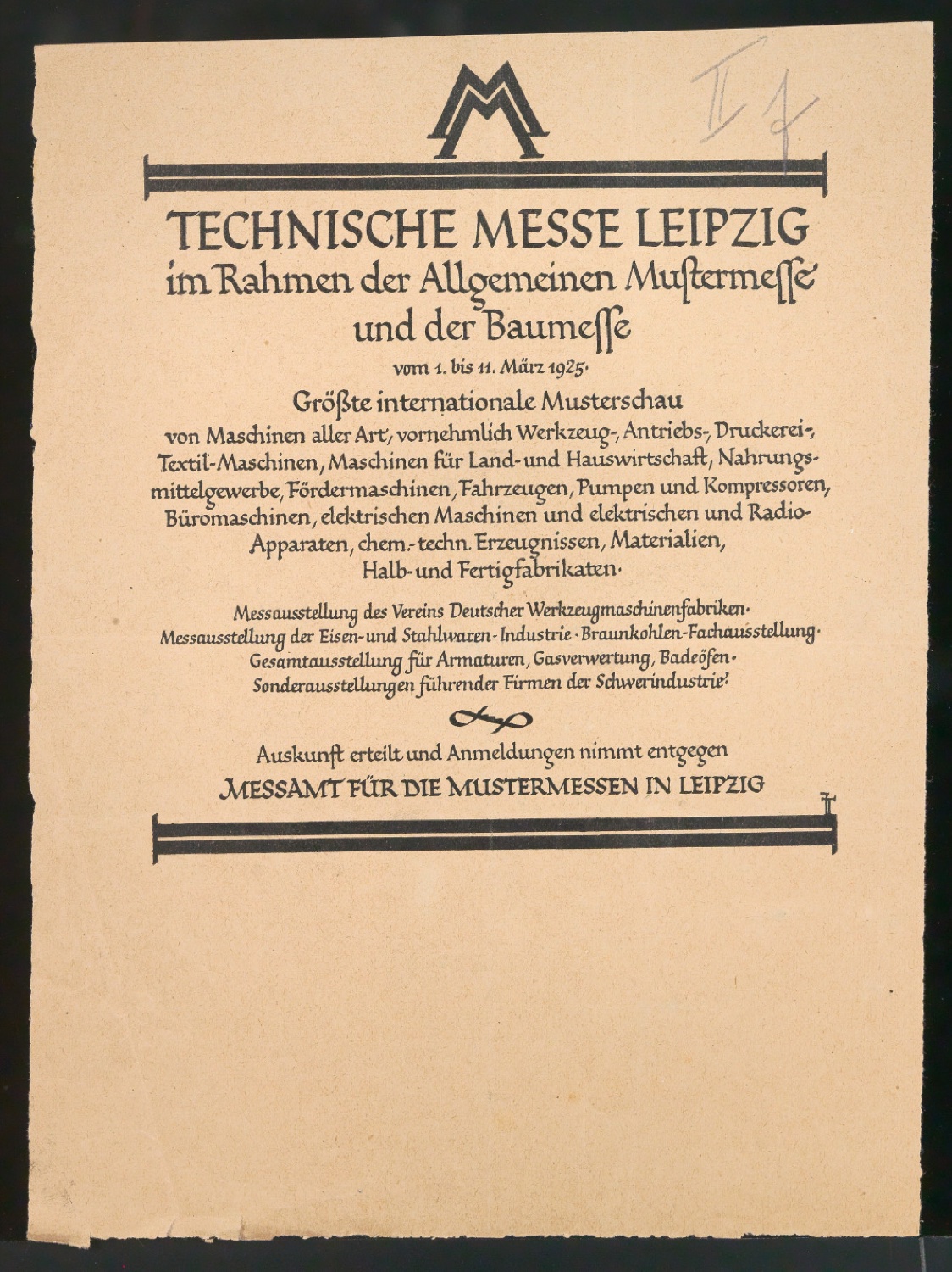 Probedrucke für Anzeigen Leipziger Messe — Blatt 137