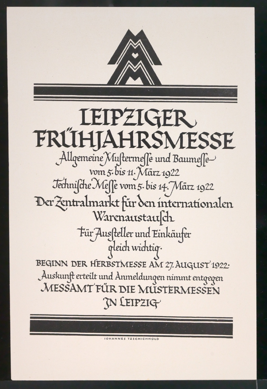 Probedrucke für Anzeigen Leipziger Messe — Blatt 143