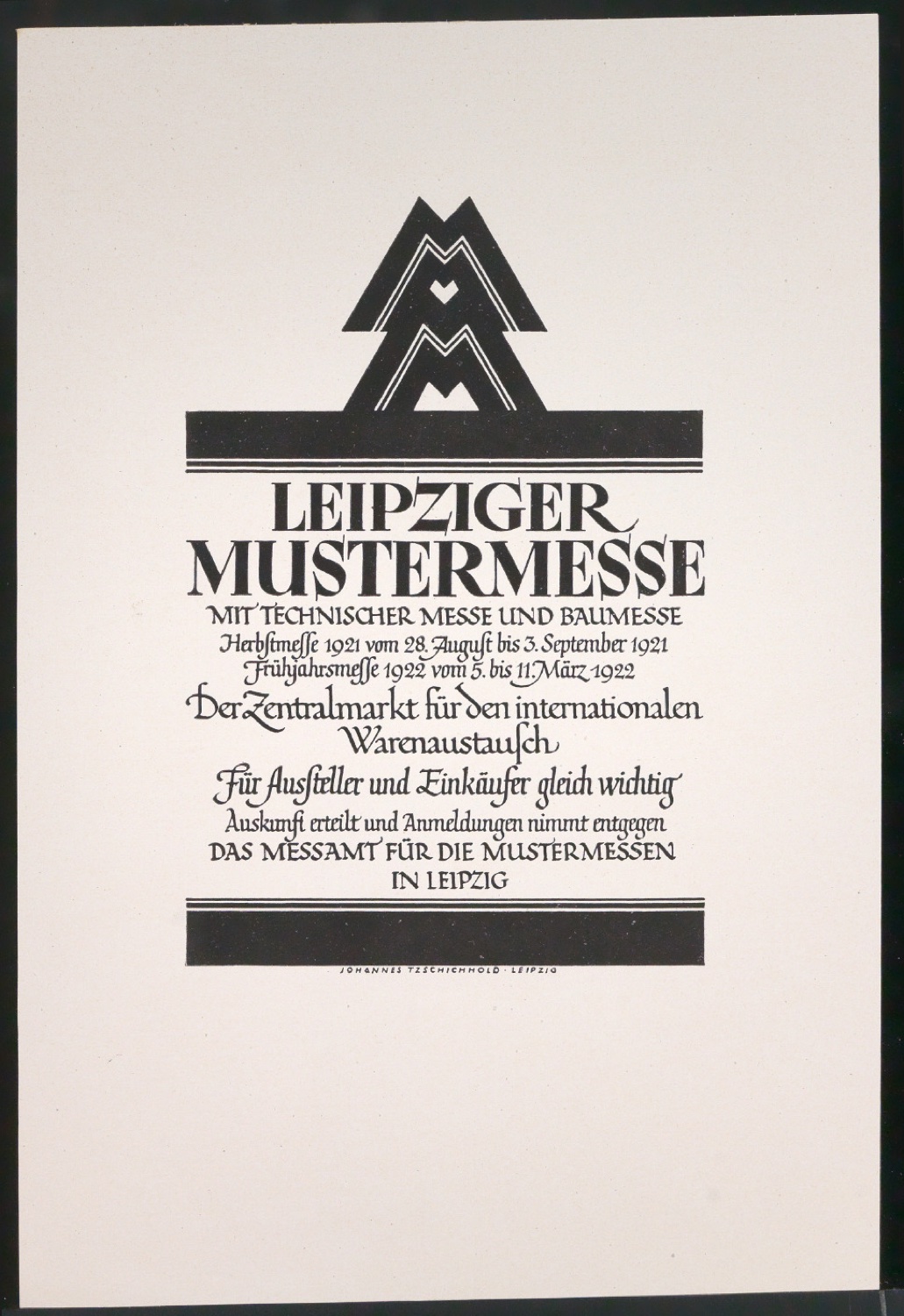 Probedrucke für Anzeigen Leipziger Messe — Blatt 157