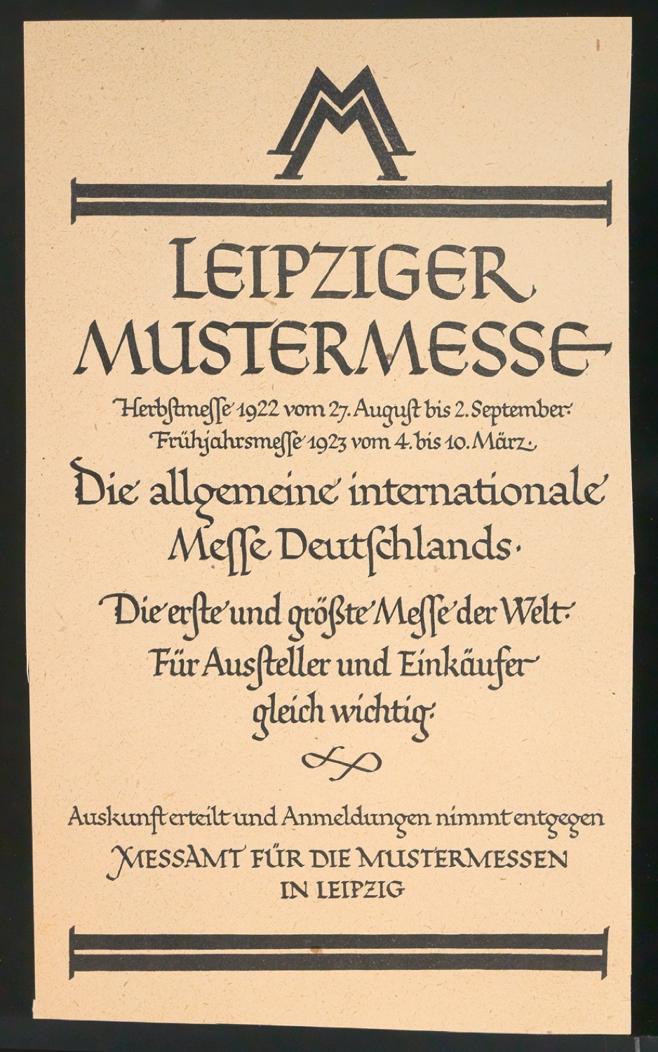 Probedrucke für Anzeigen Leipziger Messe — Blatt 165