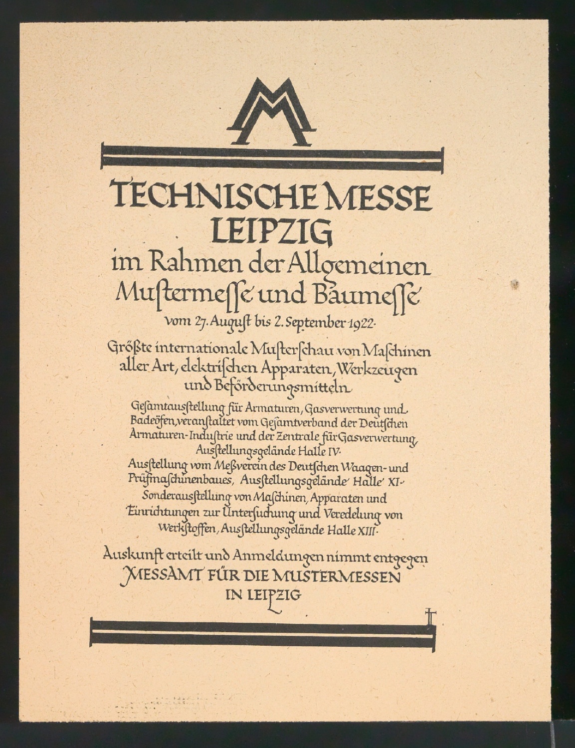 Probedrucke für Anzeigen Leipziger Messe — Blatt 167