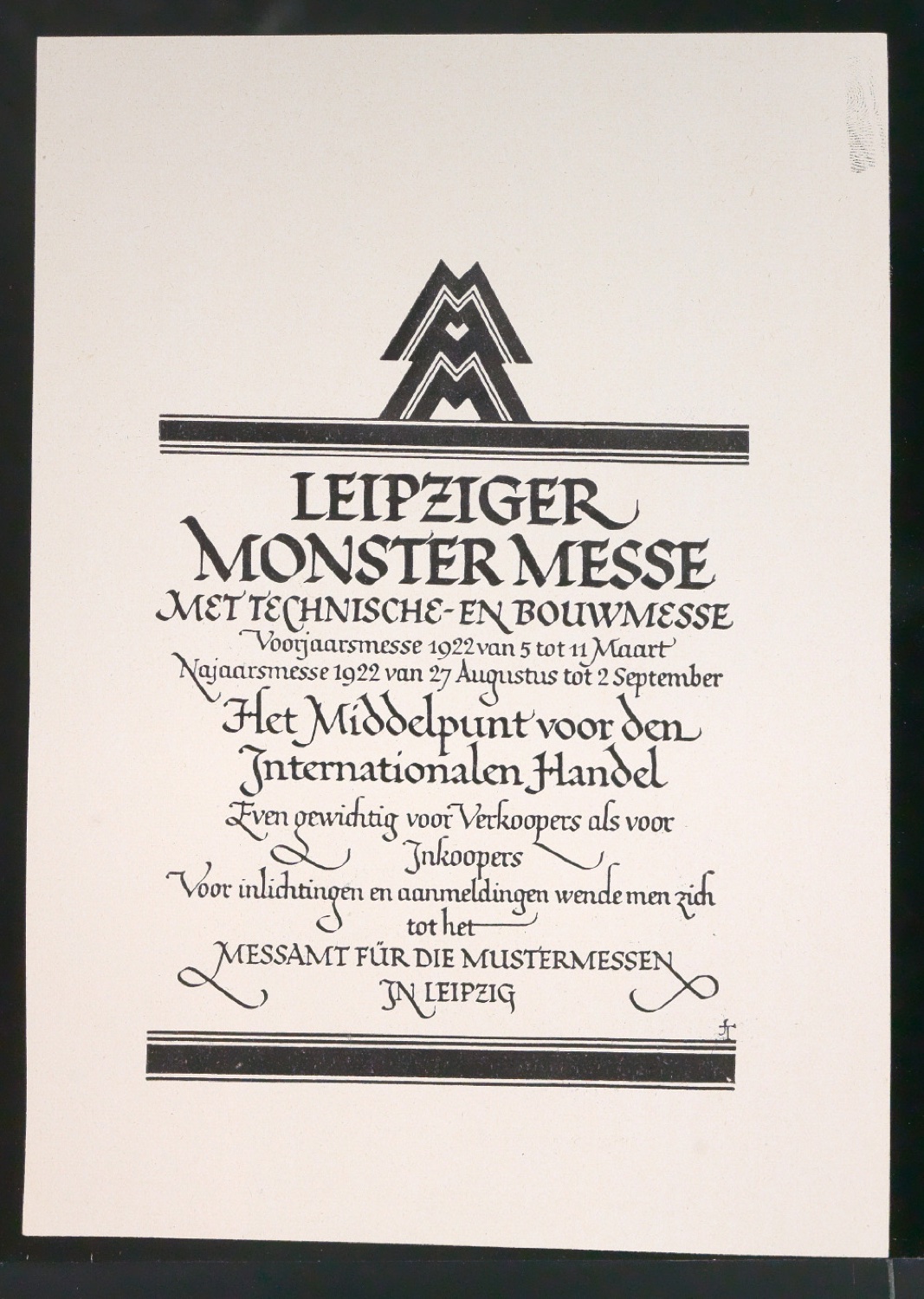 Probedrucke für Anzeigen Leipziger Messe — Blatt 185