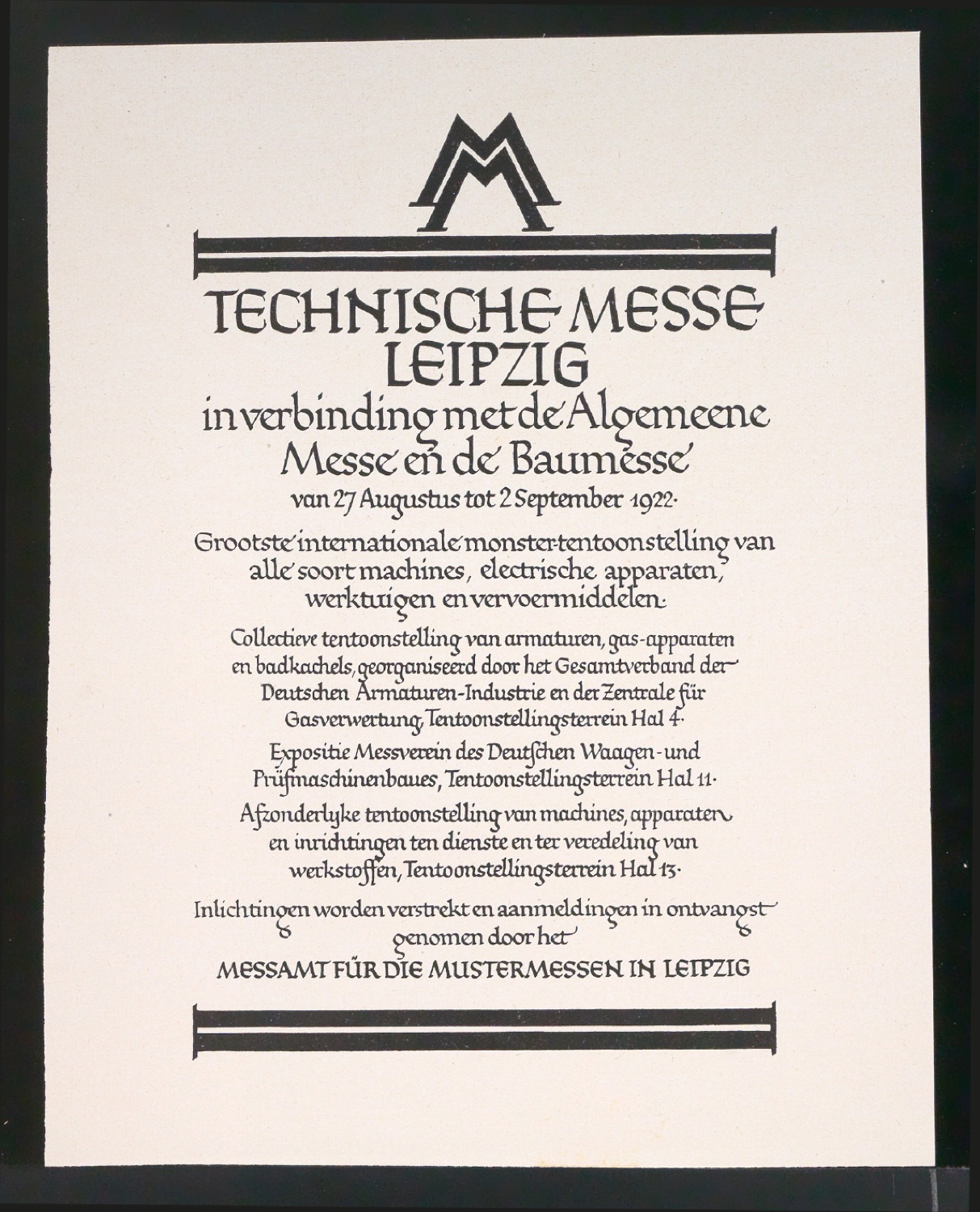Probedrucke für Anzeigen Leipziger Messe — Blatt 189