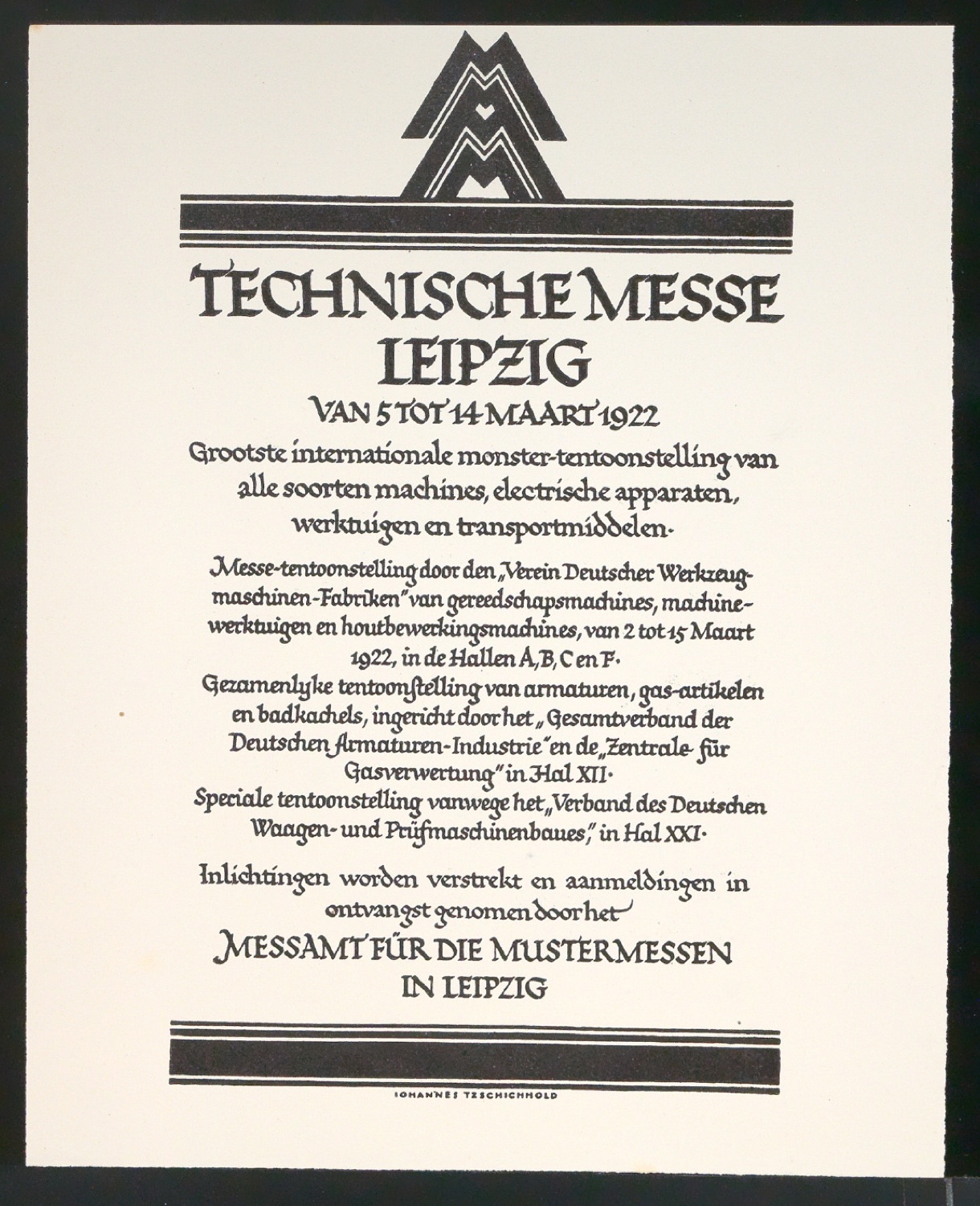 Probedrucke für Anzeigen Leipziger Messe — Blatt 191
