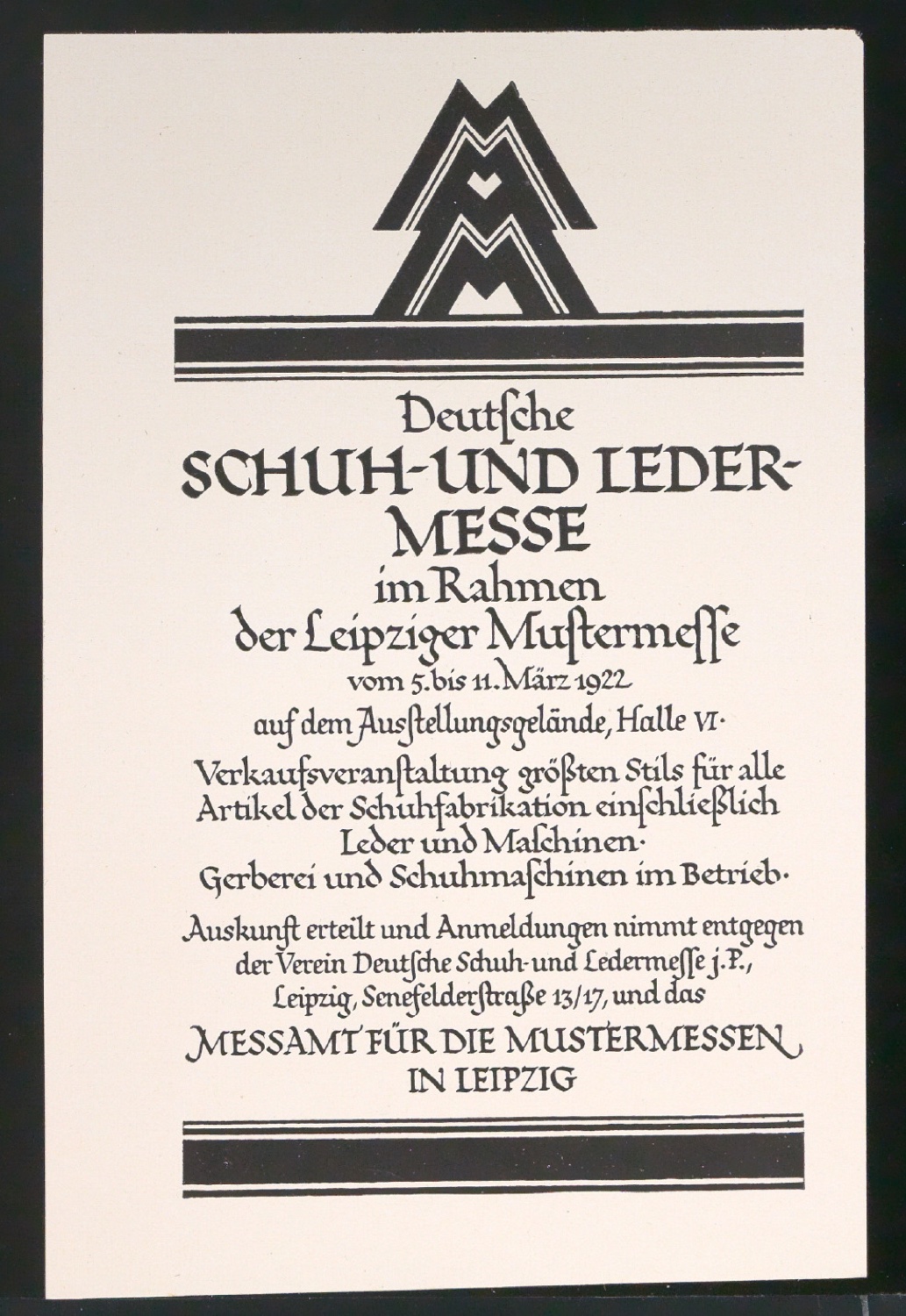 Probedrucke für Anzeigen Leipziger Messe — Blatt 195