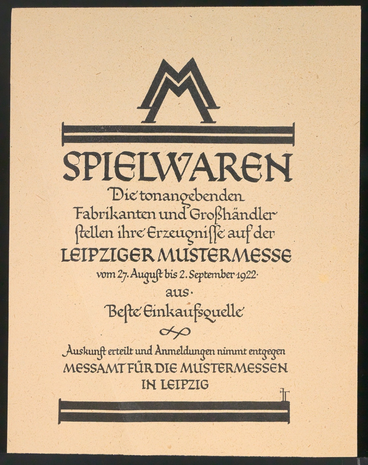 Probedrucke für Anzeigen Leipziger Messe — Blatt 197