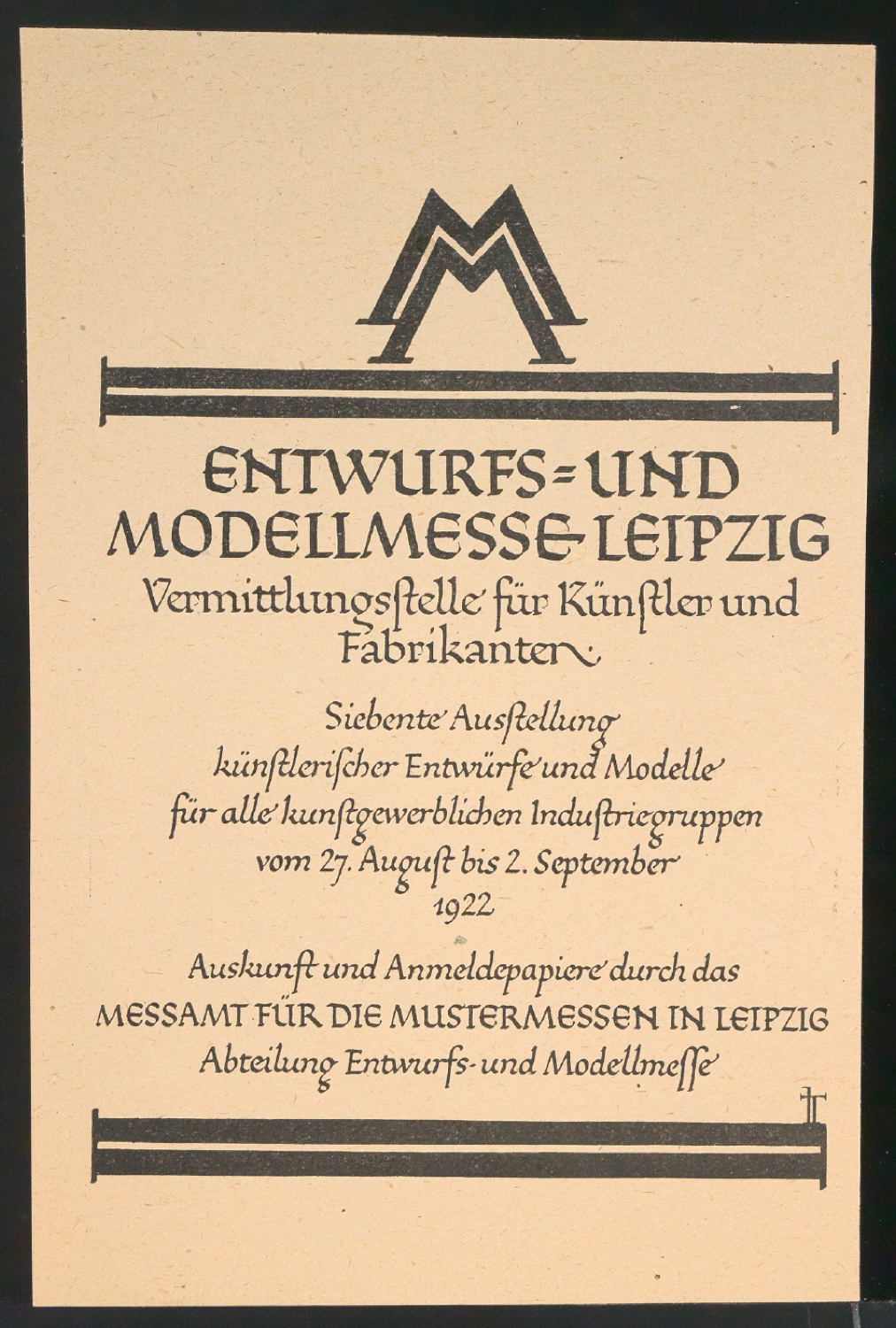 Probedrucke für Anzeigen Leipziger Messe — Blatt 201