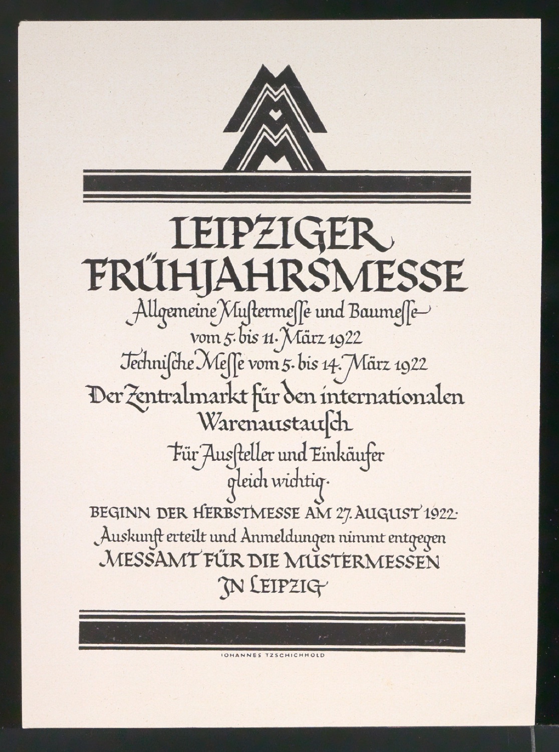 Probedrucke für Anzeigen Leipziger Messe — Blatt 207