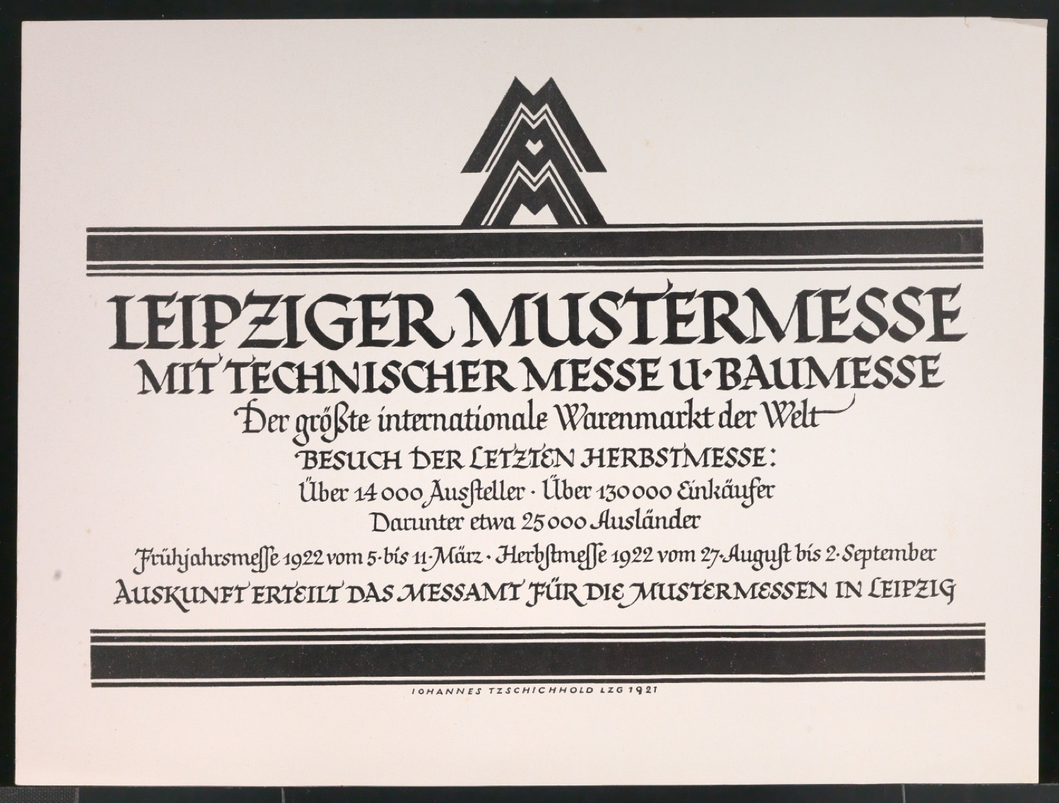 Probedrucke für Anzeigen Leipziger Messe — Blatt 213