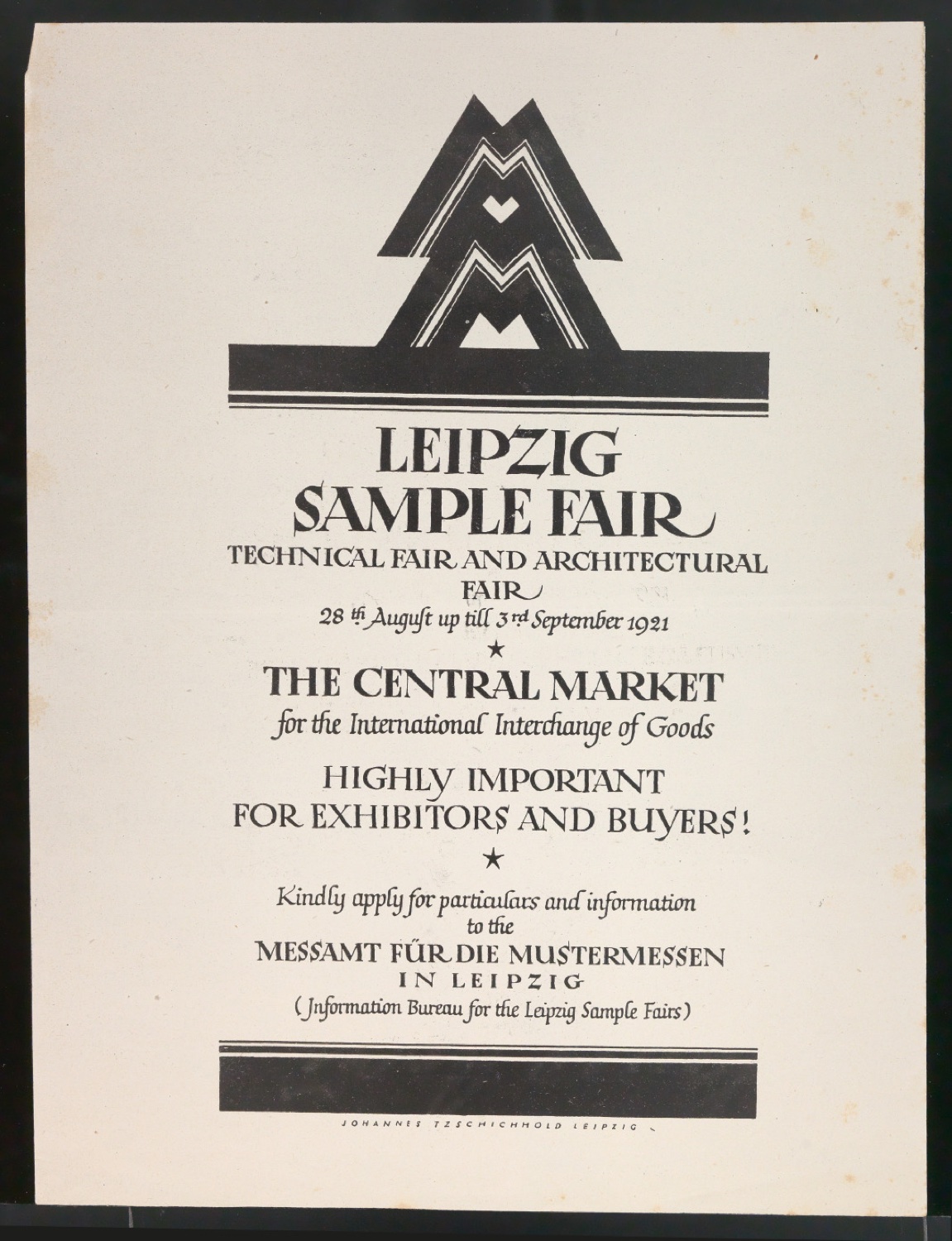 Probedrucke für Anzeigen Leipziger Messe — Blatt 217