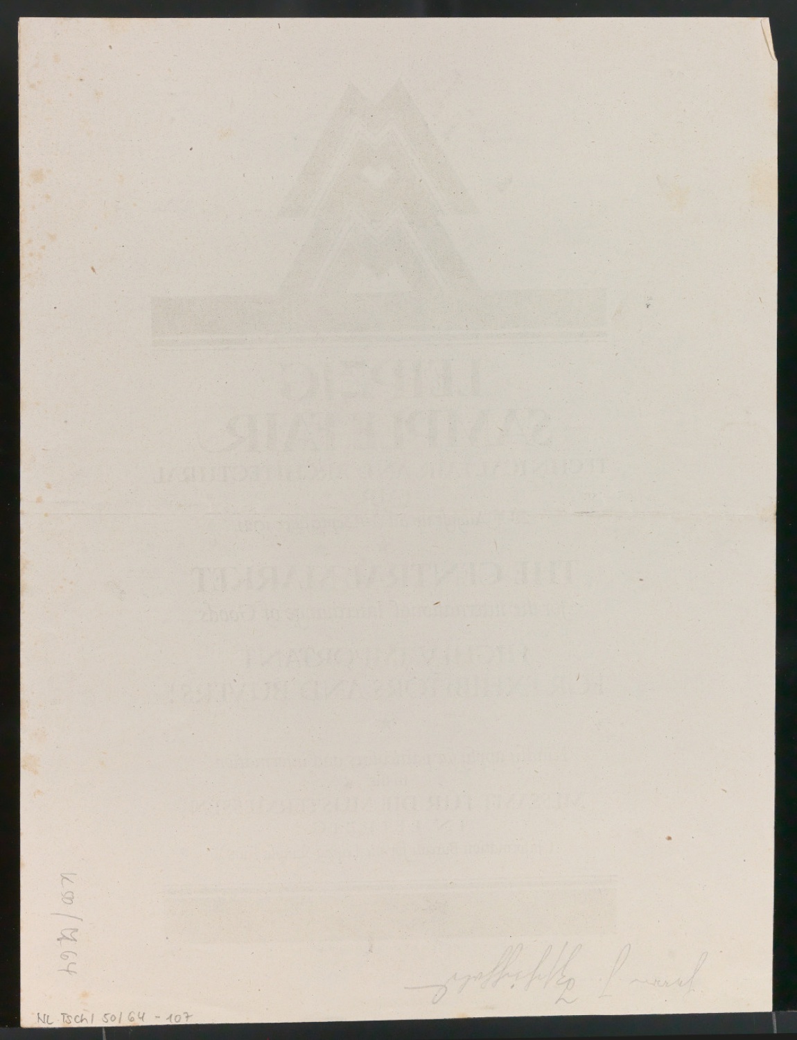 Probedrucke für Anzeigen Leipziger Messe — Blatt 218