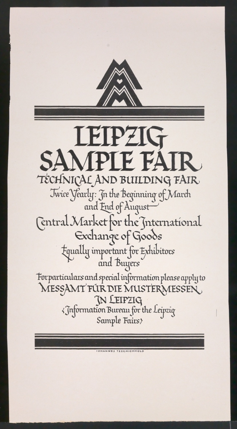 Probedrucke für Anzeigen Leipziger Messe — Blatt 219