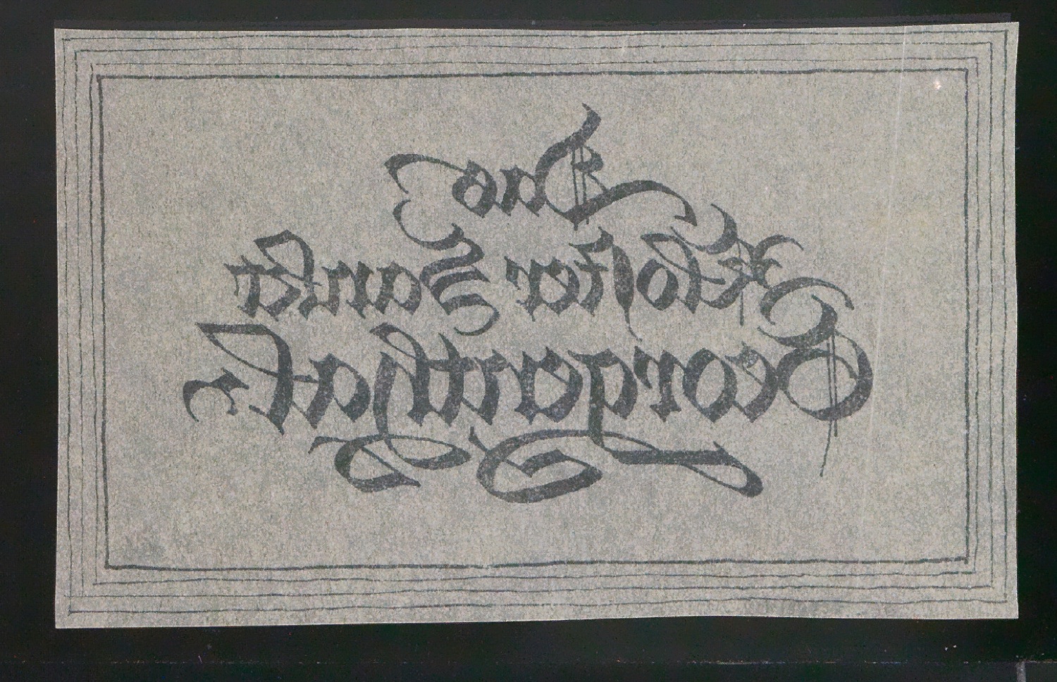 Entwurfszeichnung für ein Titelschild Das Kloster Sankt Georgenthal — Blatt 2