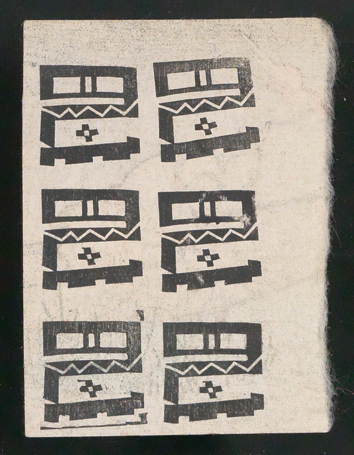 Probedrucke von expressionistischem Signet — Blatt 3