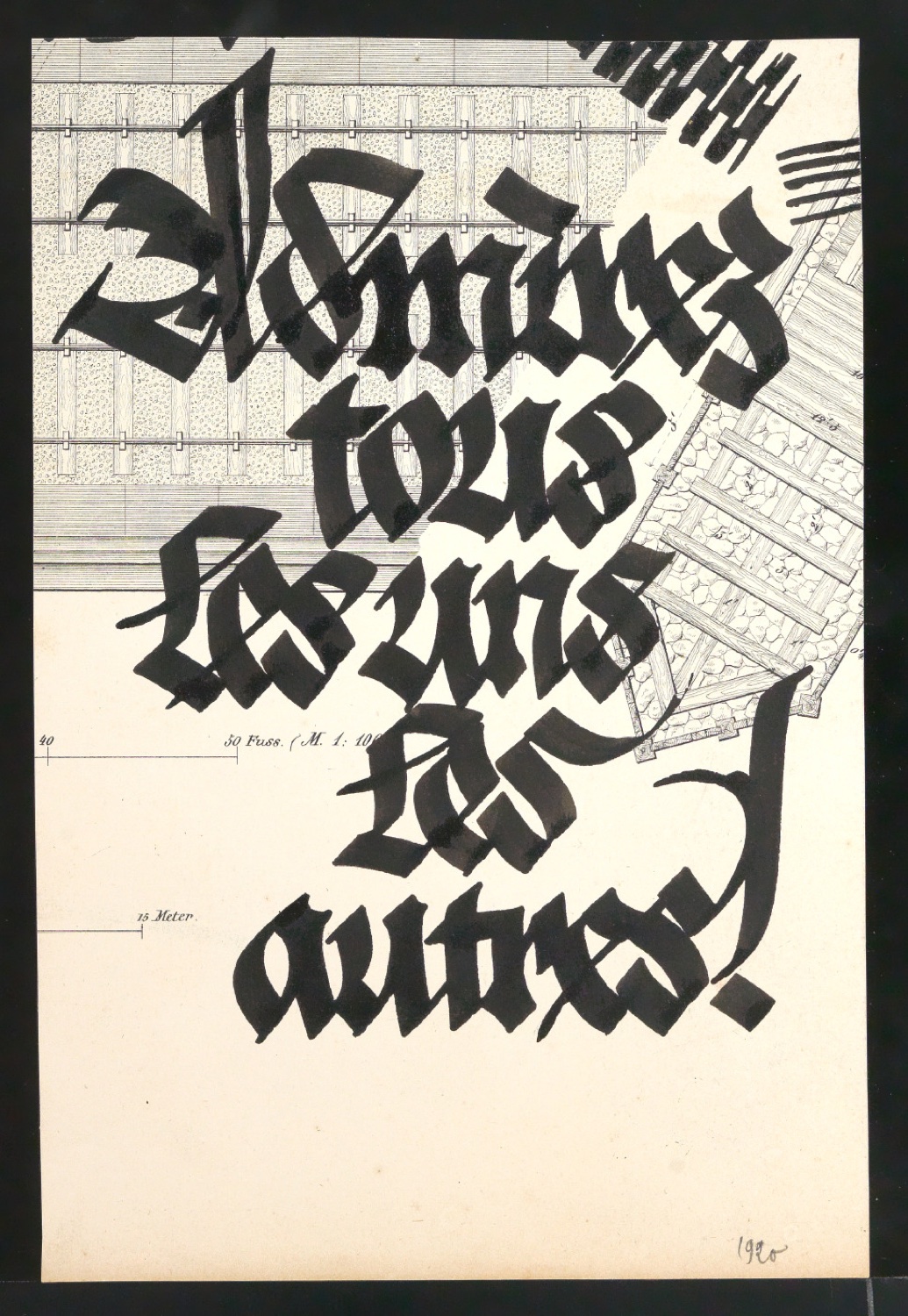 Kalligrafische Übung — Blatt 1