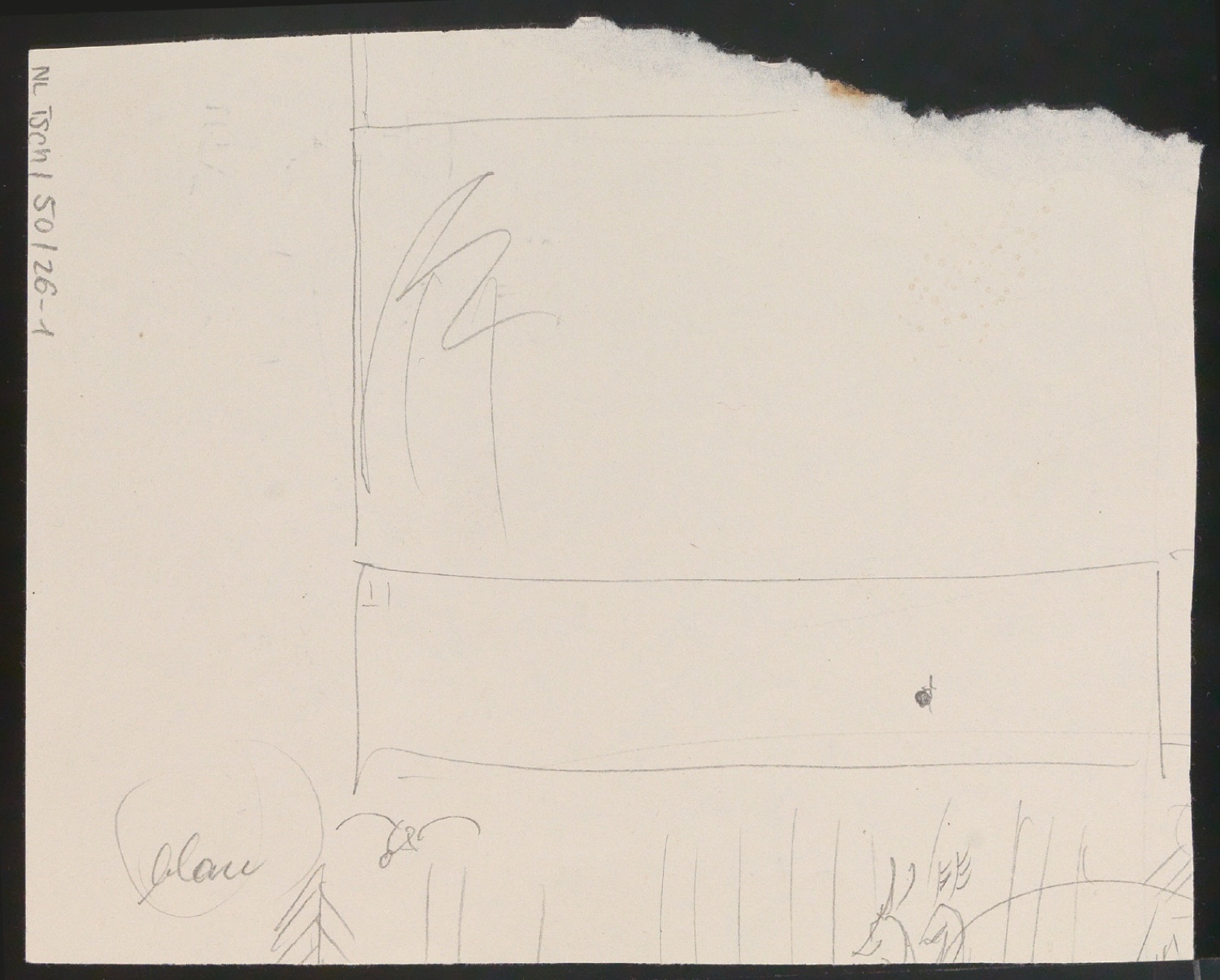 Probedrucke von Buchstaben und handschriftliche Schriftübungen — Blatt 2