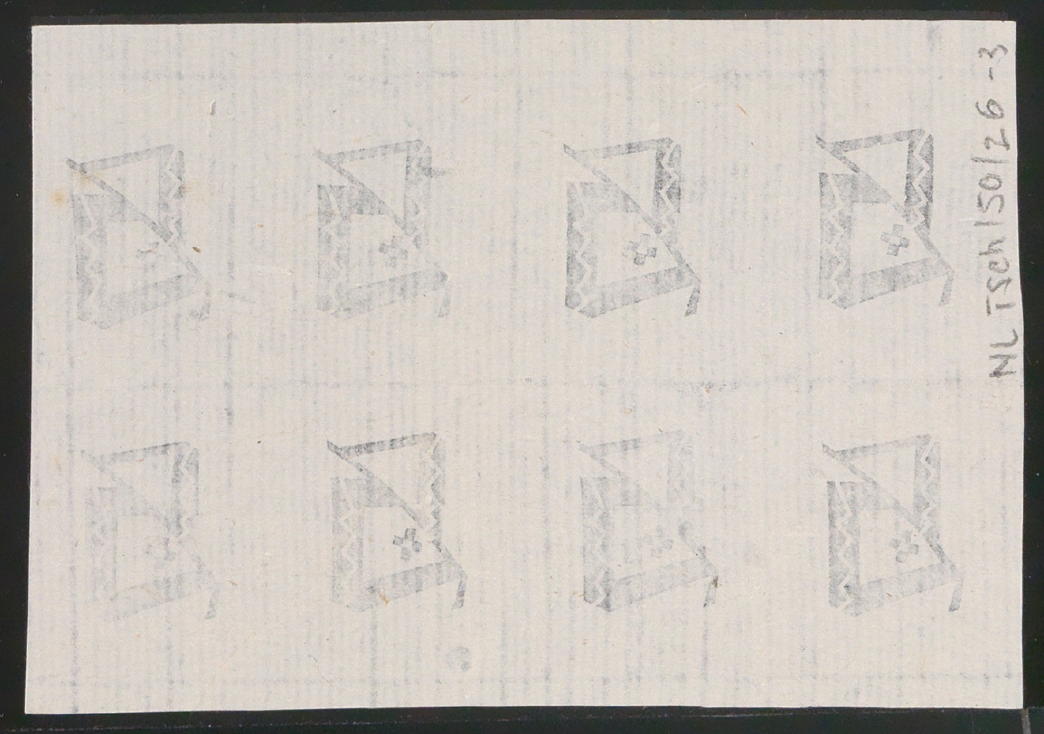 Probedrucke von Buchstaben und handschriftliche Schriftübungen — Blatt 6