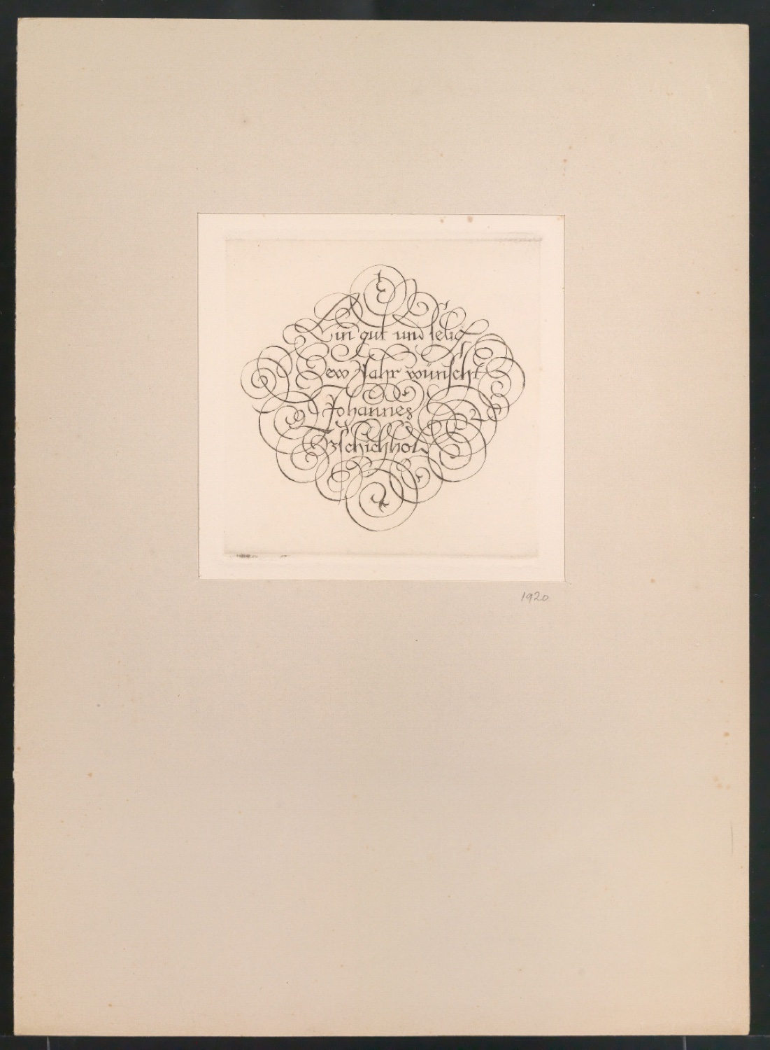 Ein gut und selig Neu Jahr wünscht Johannes Tzschichhold — Blatt 1