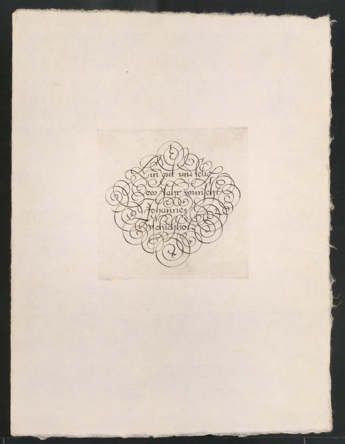 Ein gut und selig Neu Jahr wünscht Johannes Tzschichhold — Blatt 1