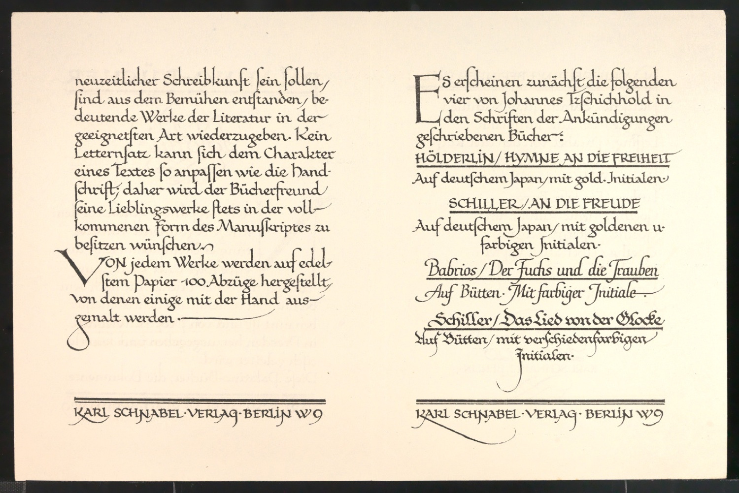 Handzettel für Palatino-Bücher — Blatt 2