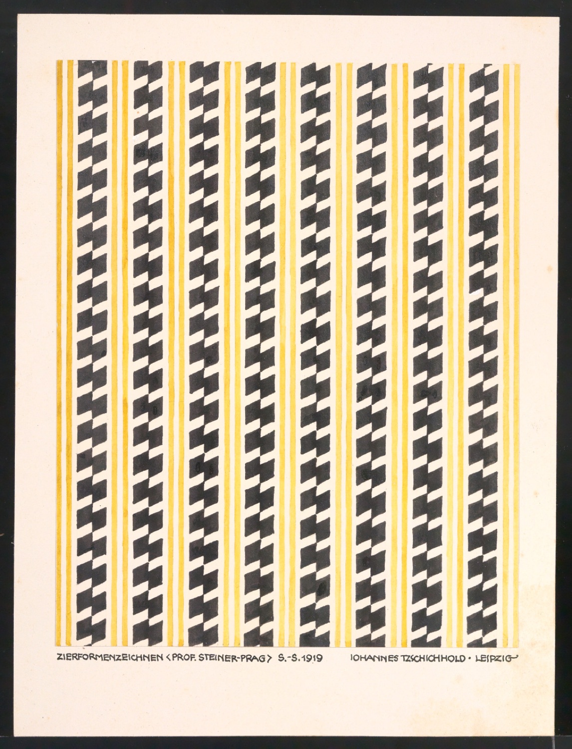 Zierformenzeichnen <Prof. Steiner-Prag> S.-S. 1919 Johannes Tzschichhold Leipzig — Blatt 1