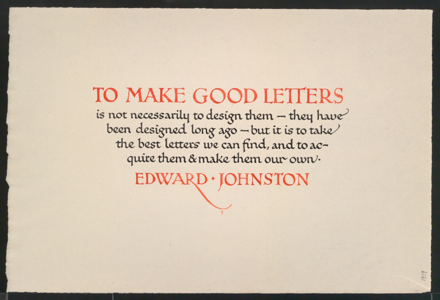 To Make Good Letters — Blatt 1