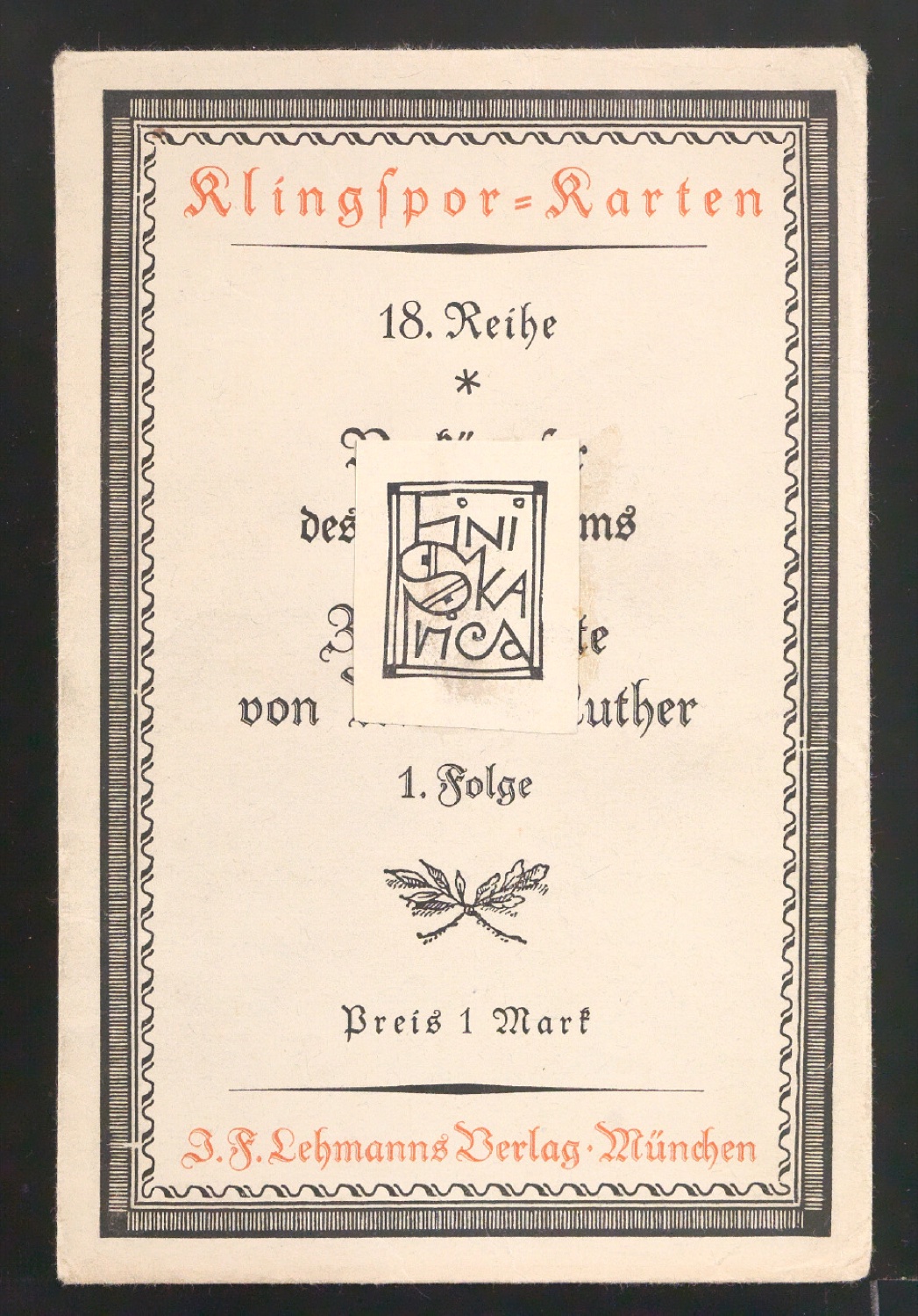 Exlibris für Fini Skarica — Blatt 107