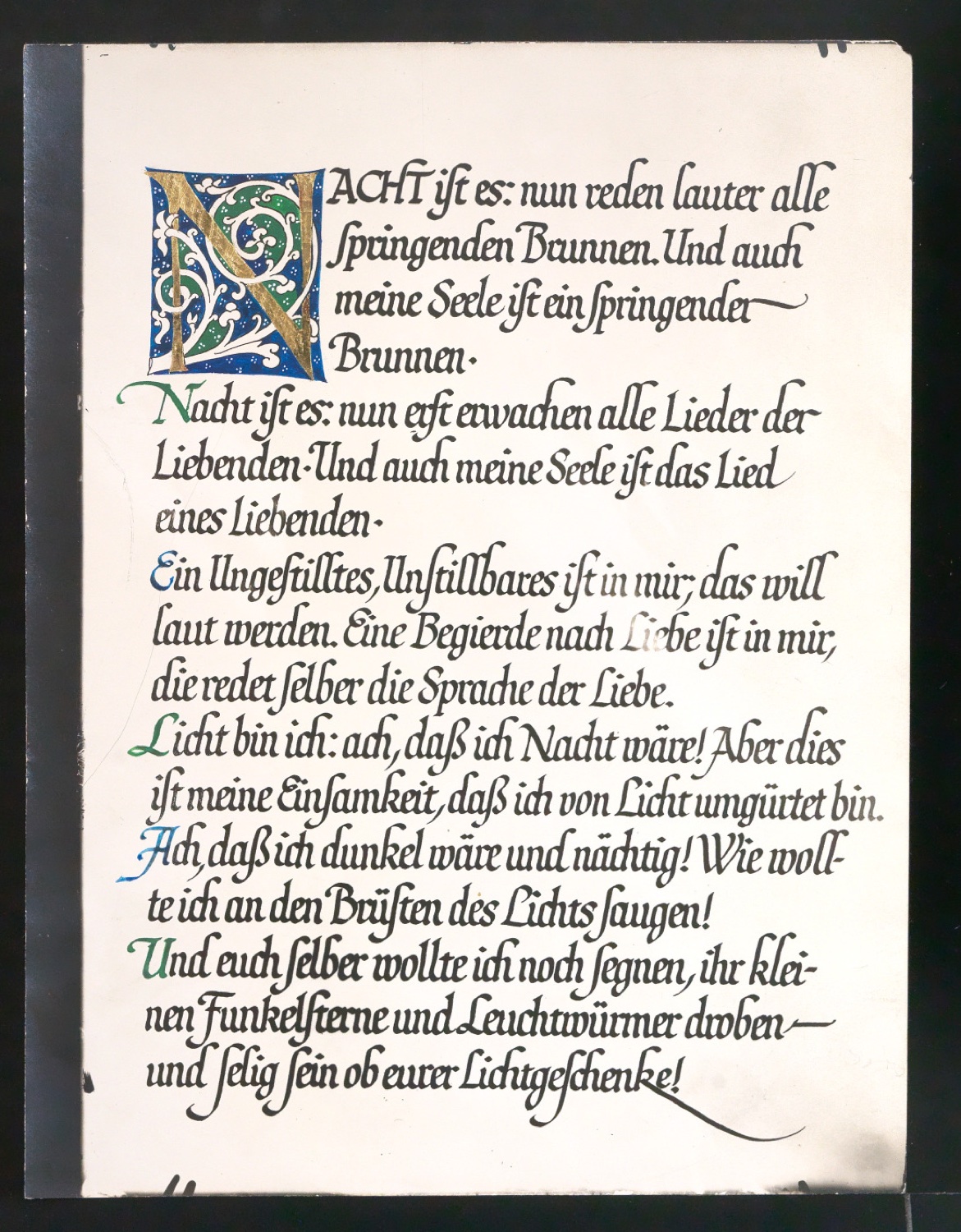 Entwurf einer Initiale für Das Nachtlied — Blatt 1