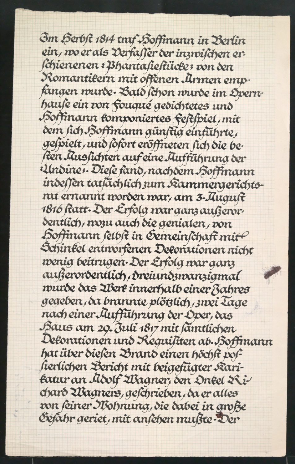 Kalligraphische Schreibübungen in Frakturschrift — Blatt 1