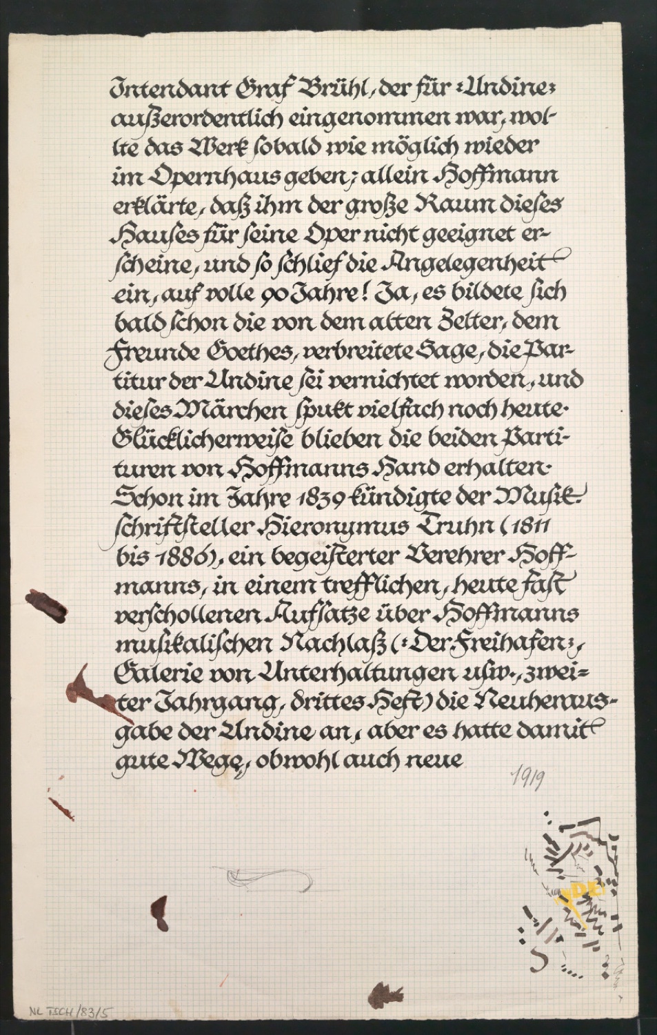 Kalligraphische Schreibübungen in Frakturschrift — Blatt 2