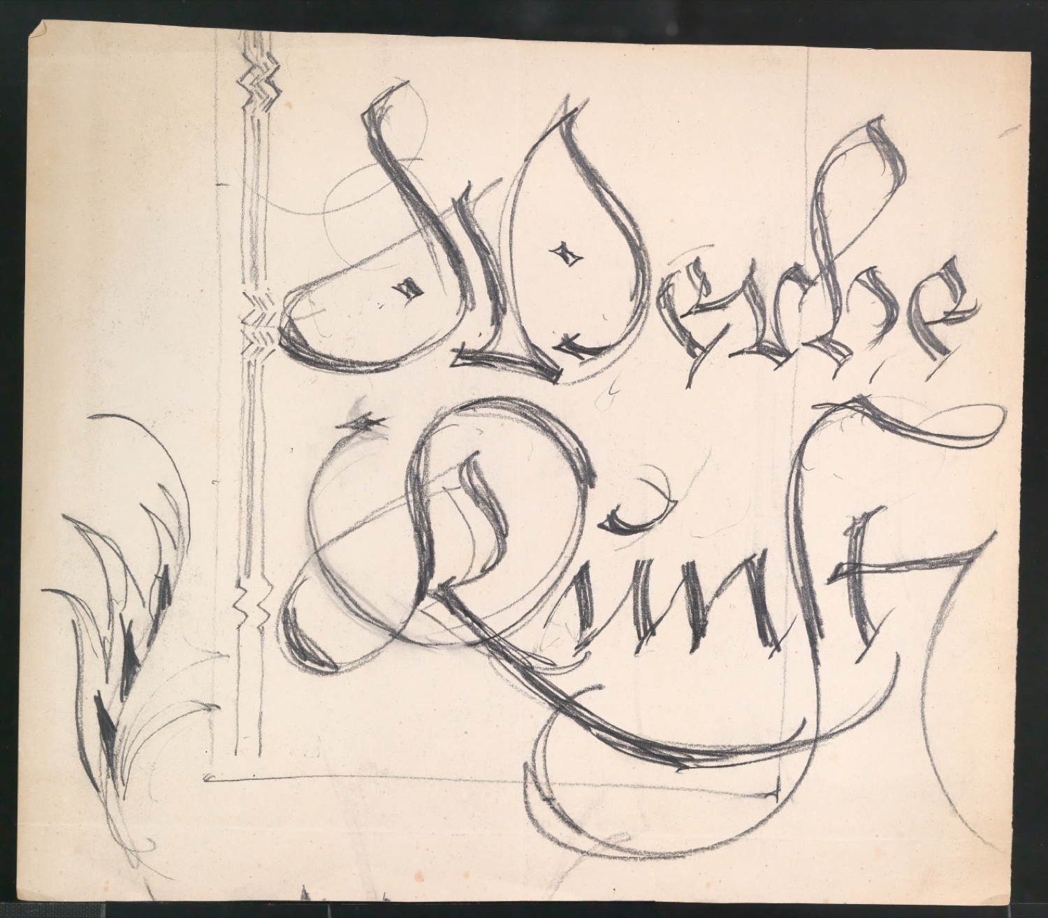 Kalligrafische Skizze — Blatt 1