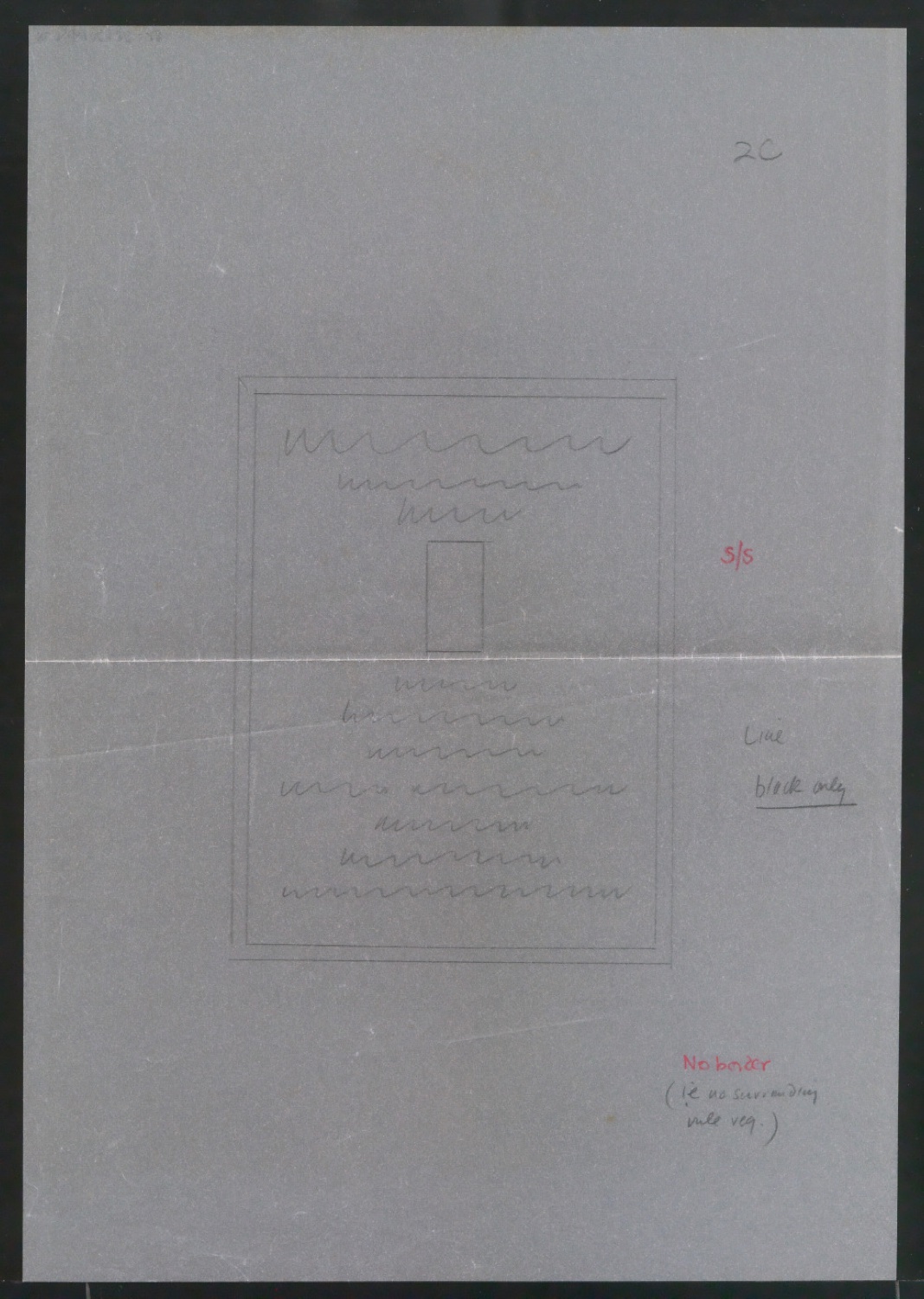 Skizze mit englischsprachigen Notizen — Blatt 1